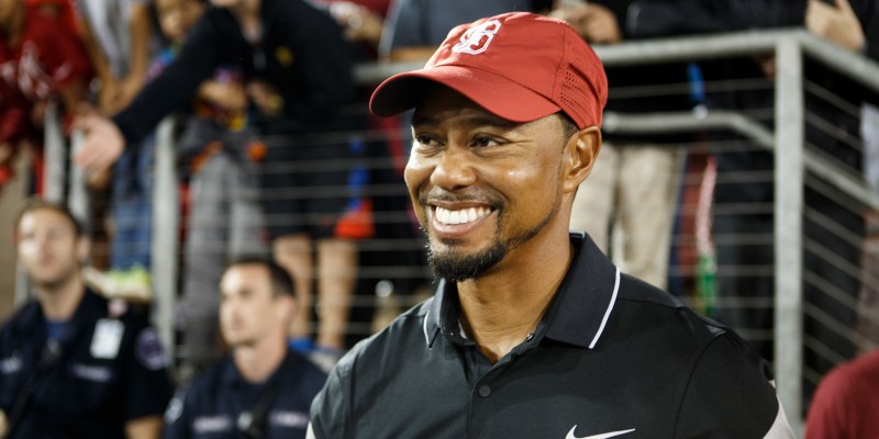 Tiger Woods (above) won the 2019 Masters on Sunday, claiming his fifth green jacket and first major victory in 11 years. Woods, a Stanford alumnus, shot 2-under 70 in the final round to finish 13-under on the weekend at Augusta National Golf Course. (David Elkinson/isiphotos.com)