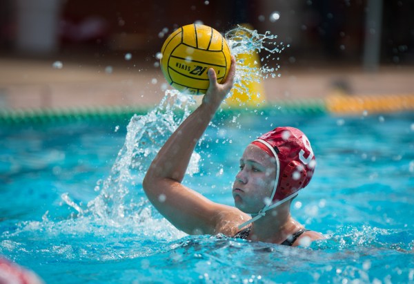 Sophomore Aria Fischer (above) rattled the cage five times, tying her career-best, in Stanford's 18-9 win over University of the Pacific. (ERIN CHANG/isiphotos.com)