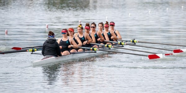 No. 3 women’s rowing﻿ (above) dominated this weekend in the Lake Natoma Invitational. The Cardinal won each of its first nine races. (BOB DREBIN/isiphotos.com)