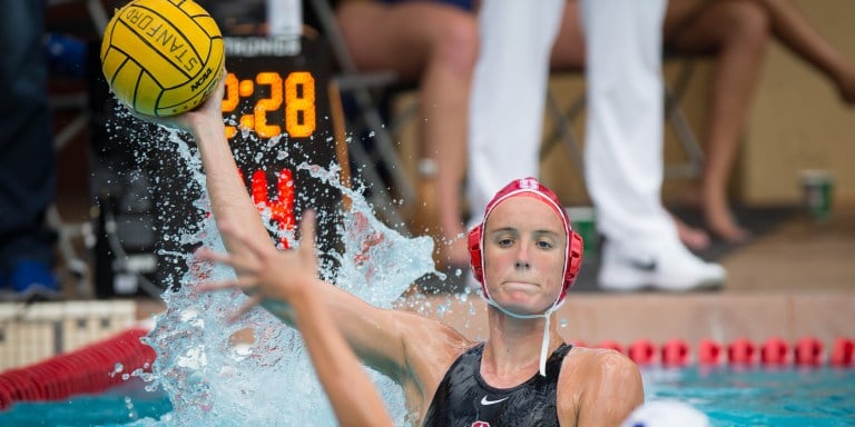 Junior Makenzie Fischer (above) leads Stanford and the MPSF in scoring at 4.00 goals per game. Stanford holds the No. 1 national ranking heading into the postseason, and will be competing in the semifinals of the MPSF conference tournament this Saturday. (ERIN CHANG/isiphotos.com)