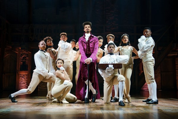 Simon Longnight plays Thomas Jefferson in the touring production of "Hamilton." He describes the hit musical as "the story of a man who decided to make his legacy last" (courtesy of Joan Marcus).