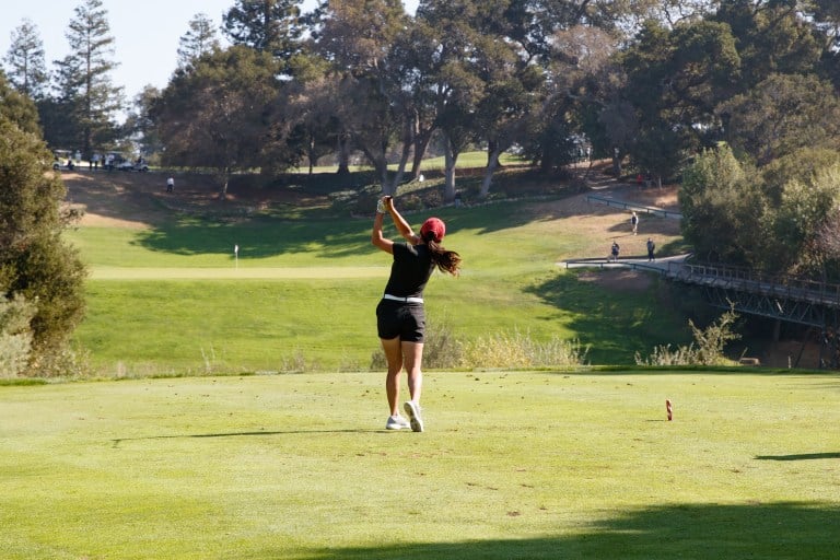 The standout performance of the first  day came at the hands of Mika Liu, who shot 1-under par and ended up carrying the squad, which was collectively sitting at eighth place. (BOB DREBIN/isiphotos.com)