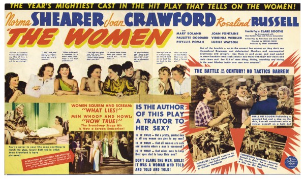 When "The Women" was released in 1939, MGM publicists embarked on an advertising bonanza (courtesy of Dr. Macro).