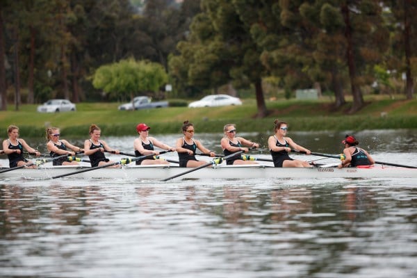The Second Varsity Eight (above) was one of four Stanford boats to come home victorious after the Big Row. This is the 86th annual installment of the annual event. (BOB DREBIN/isiphotos.com)