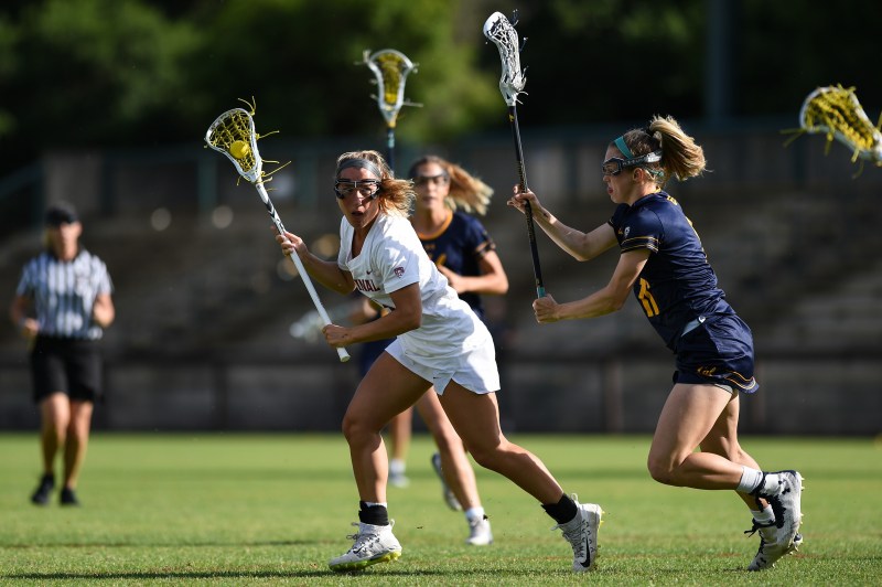 Sophomore Ali Baiocco (above) and the lacrosse team look to upset No. 7 Notre Dame this weekend in the NCAA post season tournament. (CODY GLENN/isiphotos.com)