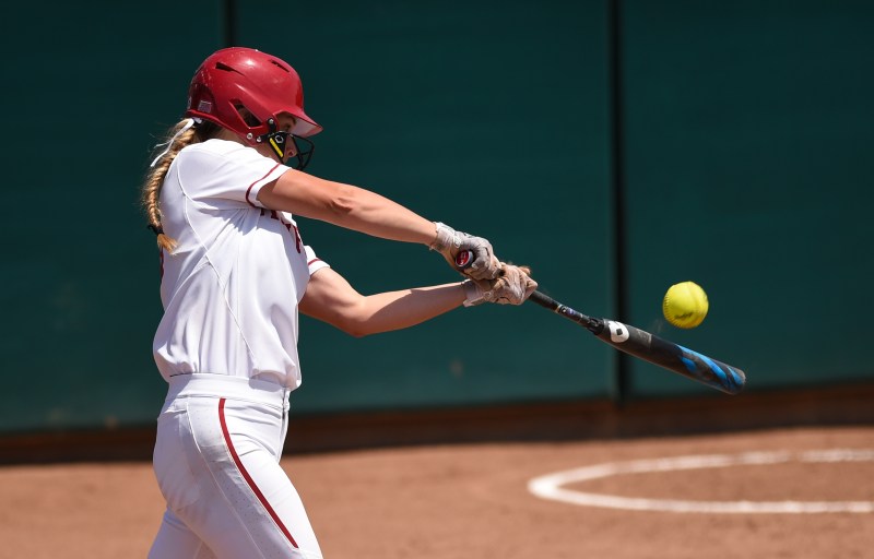Freshman Emily Schultz (above) had the game winning two run homer last Friday against UCLA. She looks to continue her hot streak against No. 2 Washington over the course of the next three days. (CODY GLENN/isiphotos.com)