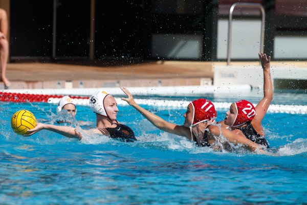 Stanford begins its hunt for its seventh NCAA title in women's water polo. Two of the team's stars are junior Makenzie Fischer (above, 11), who was named the MPSF Player of the Year, and freshman Ryann Neushul (above, 20), who took home MPSF Newcomer of the Year. (DAVID ELKINSON/isiphotos.com)