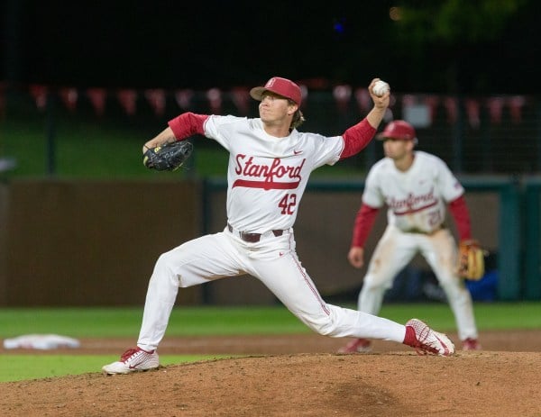 Sophomore LHP Austin Weiermiller is one of Stanford's top pitchers with a 6-0 win-loss record and 1.57 ERA. The Cardinal will be taking on the Cal Poly Mustangs today before hosting Oregon State this weekend. (JOHN P. LOZANO/isiphotos.com)