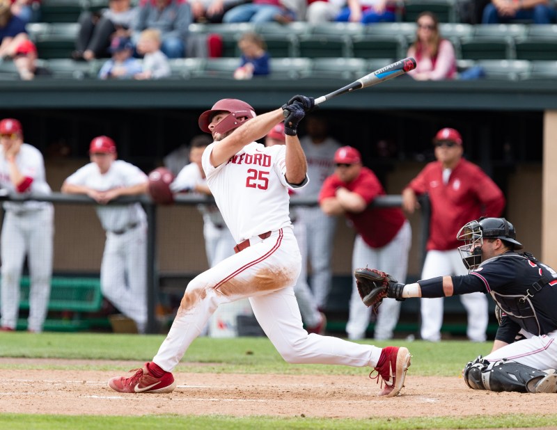 Junior first baseman Andrew Daschbach (above) crushed a school-record four home runs in Stanford's 7-1 win over Santa Clara on Tuesday. The Cardinal, who rank fourth in the country in home runs per game (1.49), will host Oregon State this weekend in a battle for possession of the Pac-12. (JOHN P. LOZANO/isiphotos.com)