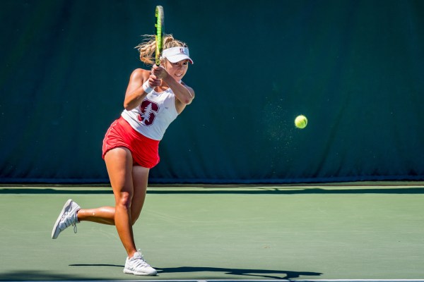 Senior Caroline Lampl (above) has won her last 22 consecutive matches, three of which came against top-100 opponents. No. 66 in the national women's singles rankings, Lampl plays alongside senior Kimberley Yee as Stanford's top doubles pairing, ranked at No. 19 nationally. (GLEN MITCHELL/isiphotos.com)