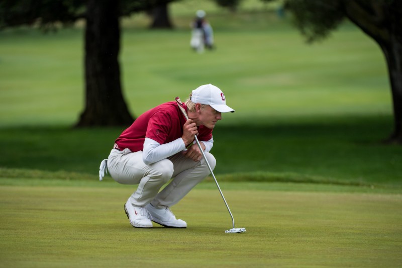 Junior David Snyder (above) sealed Stanford's quarterfinal victory over Wake Forest with a clutch eight-foot putt. Superb performances from all Cardinal players propels Stanford into the national championship match. (KAREN AMBROSE HICKEY/isiphotos.com)
