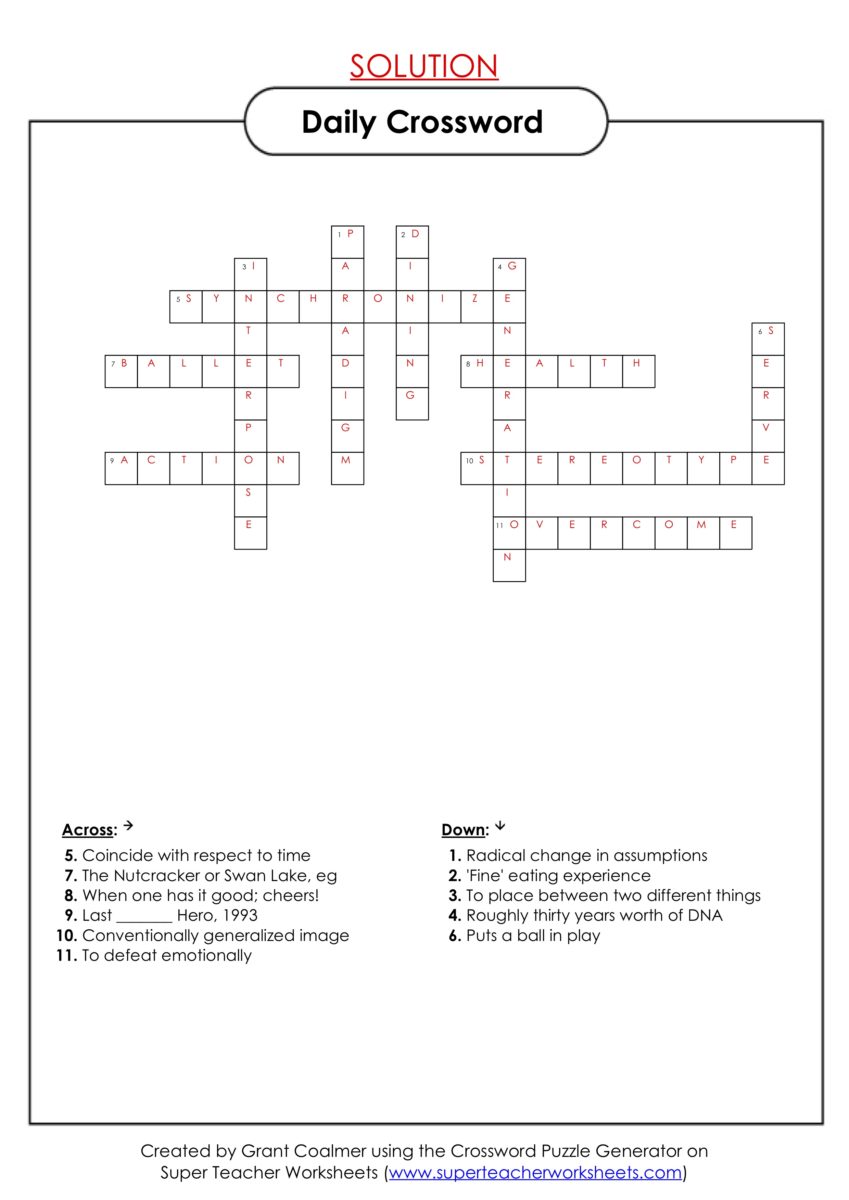 Mag 5 Crossword Answers