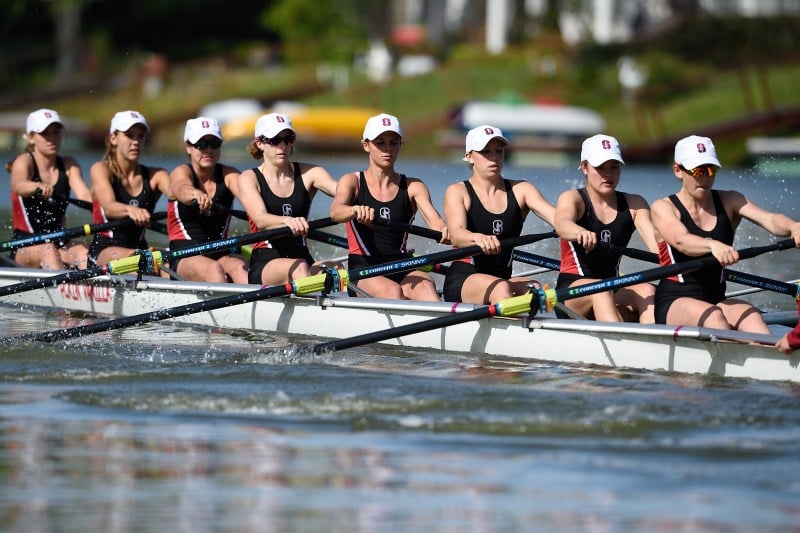 Stanford women's lightweight rowing collected its fifth-straight IRA national title on Sunday. With the victory, head coach Kate Bertko has led the Cardinal to consecutive national titles in each of her first three years at the helm of the program. (RICHARD C. ERSTED/isiphotos.com)