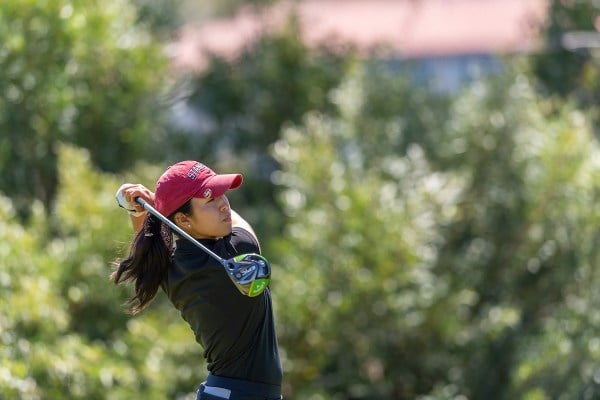Palos Verdes Estates, CA - April 17, 2019.  Stanford finished fourth in the team competition and junior Albane Valenzuela tied for first in the individual competition but was defeated on the first playoff hole as the 2019 Pac-12 Women's Golf Championship came to a close on Wednesday at Palos Verdes Golf Club. (Photo: ROB ERICSON/isiphotos.com)