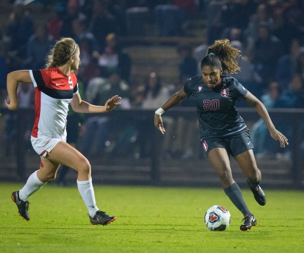 Junior Catarina Macario (above) scored two goals in Stanford's season opener on Friday. (AL CHANG/isiphotos.com)