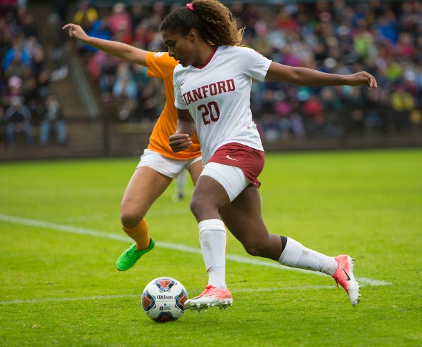 Junior forward Catarina Macario (above) was named the Pac-12 Offensive Player of the Week after scoring twice in No. 3 Stanford's 2-1 season opening victory at No. 6 Penn State. (AL CHANG/isiphotos.com)