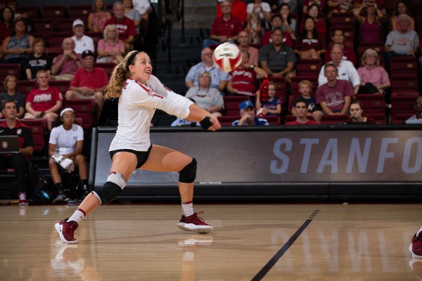 Despite senior Morgan Hentz's 22 digs, the Cardinal were unable to slow down No. 8 Washington. The Huskies hit at a .288 clip as they handed Stanford its second home loss this year. (MIKE RASAY/isiphotos.com)