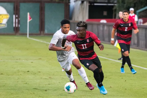 Freshman Ousseni Bouda (above) scored his second career goal and first at Cagan Stadium as the Cardinal breezed past American 3-0 on Sunday. (SCOTT GOULD/isiphotos.com)