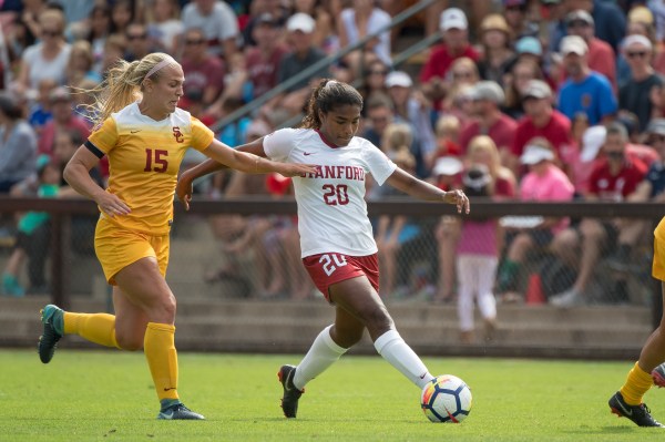 Junior forward Catarina Macario (above) has begun her campaign to defend her Herman Trophy award with ten goals and six assists in just the first eight games (JIM SHORIN/isiphotos.com).