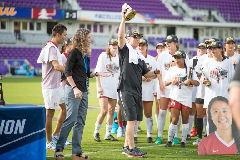 Head coach Paul Ratcliffe (above) collected his 300th victory at Stanford with a 7-0 win against San José State. Now in his 17th season with the Cardinal, Ratcliffe has won two national championships and has been named Pac-12 coach of the year nine times. (JEREMY REPER/isiphotos.com)