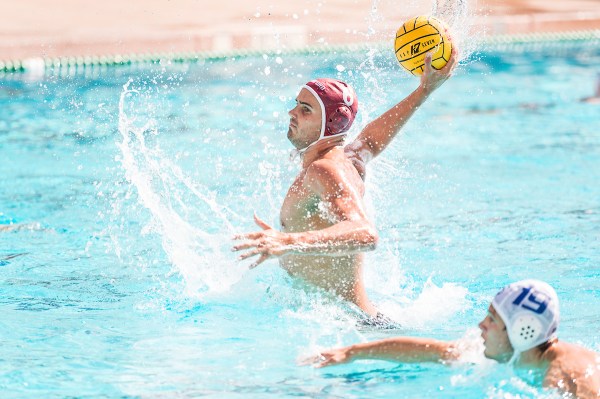 Redshirt junior Ben Hallock (above) scored first for the Cardinal against Pepperdine on Sunday. He found the back of the net a total of four times as Stanford went on to win 12-11. (BILL DALLY/stanfordphoto.com)