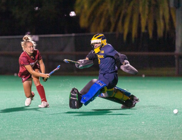 Stanford will rely upon junior attacker Corinne Zanolli (above) more than usual for Friday's senior night game. Zanolli leads the nation in goals, but will be without senior goalkeeper Kelsey Bing, who is away for Olympic qualifying. (JOHN P. LOZANO/isiphotos.com)