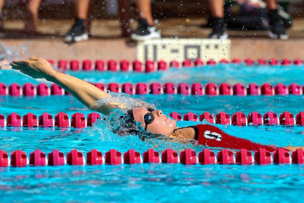 Senior Allie Szekely (above) helped Stanford secure its first dual meet win of the 2019-20 season with her first place finish in the 200-yard butterfly. (JOHN P. LOZANO/isiphotos.com)