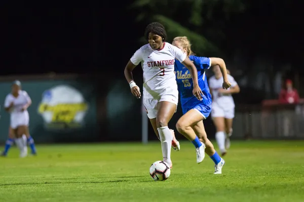 Junior forward Madison Haley scored twice in Stanford's 4-0 victory over Utah on Sunday and three times over the course of the two-game road trip. Haley is second on the team to junior Catarina Macario in goals, assists and points. (AL CHANG/isiphotos.com)