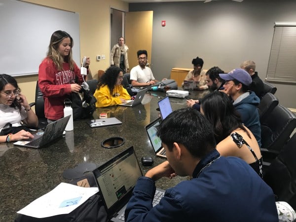 "[Students] don't need extra courses, they need financial security." Senators discussed the elimination of course fees in their 11th meeting. (Photo: Sonja Hansen/The Stanford Daily)