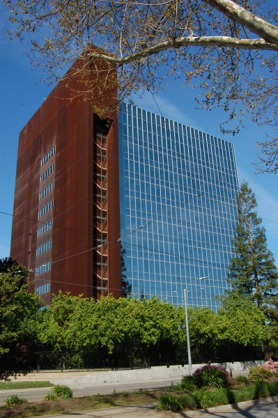 A tall Santa Clara County government building