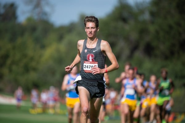Michael Vernau (above) and the Stanford cross country team are returning to the race course after a month of practice.  Both the men's and women's teams will be competing at Nuttycombe on Friday. (JOHN TODD/isiphotos.com)