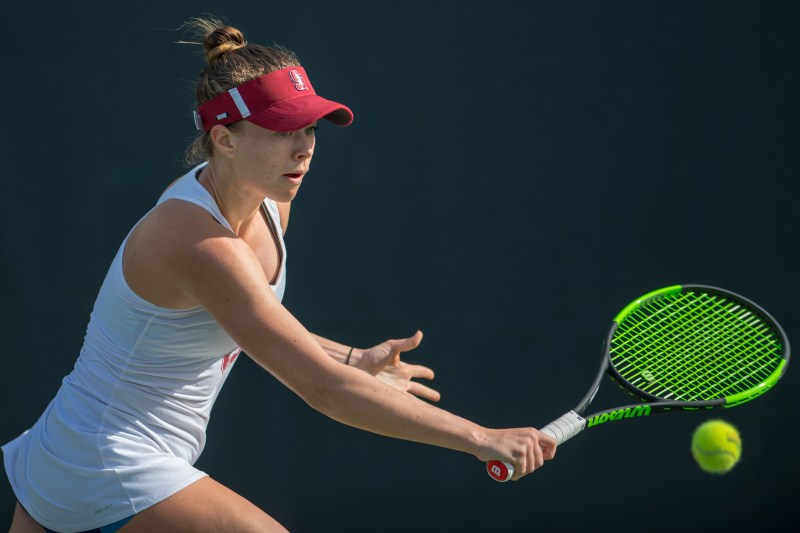 Junior and 2019 Pac-12 Singles Player of the Year Michaela Gordon looks to repeat her singles title win in the ITA Northwest Championships this year. The Cardinal will compete in the tournament at home for the 13th-straight year this weekend. (LYNDSAY RADNEDGE/isiphotos.com)