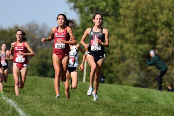 Senior Fiona O'Keeffe (above) placed fourth at the Nuttycombe Invitational on Friday, marking the highest finish by a Stanford woman in program history. (PHOTO: Courtesy of Aaron Shepley Photography)