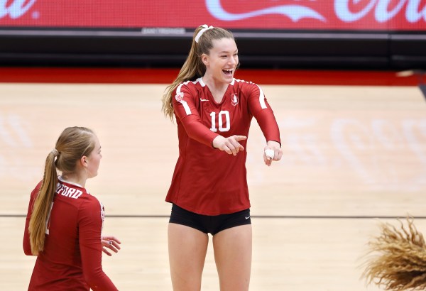 Freshman outside hitter Kendall Kipp (above) has emerged the primary offensive threat for Stanford. Kipp helped lift the Cardinal over USC with a 23-kill, .378-hitting performance. (HECTOR GARCIA-MOLINA/isiphotos.com)