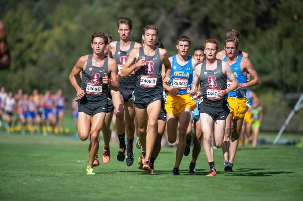 Stanford men's cross country (above) will seek their third-straight Pac-12 Title at Friday's conference championships. The two-time defending Pac-12 champs are ranked No. 1 in the West region and tied for No. 3 in the nation. (JOHN TODD/isiphotos.com)