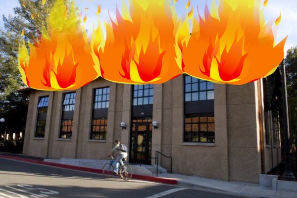 2,000 computer simulations were run to determine the fire risk of unread Daily copies, and the algorithm spit out this image each time. (Photo: Patrick Monreal/THE STANFORD DAILY)