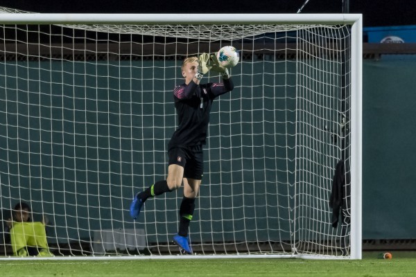 Redshirt sophomore Andrew  Thomas (above) made four penalty kick saves against Seattle to send No. 7 men's soccer to the Sweet 16 on Sunday night. (Photo: JIM SHORIN/isiphotos.com)