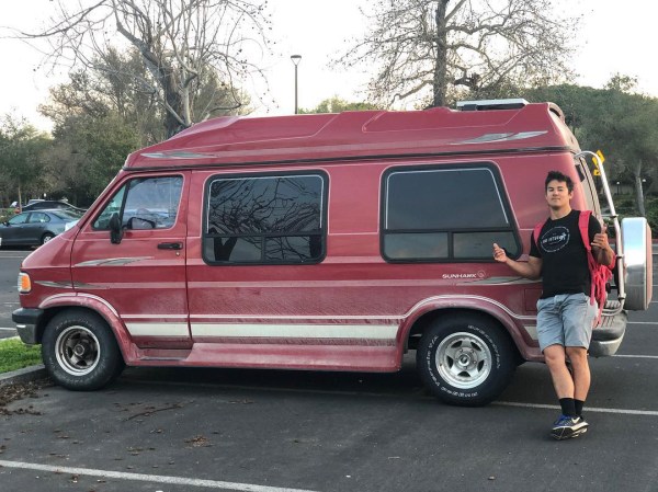 Not all van dwellers in Palo Alto are homeless. Some are students, like Tai Kao-Sowa '20 above. But for many homeless people in Palo Alto a safe parking space means a lot, especially when paired with local services.