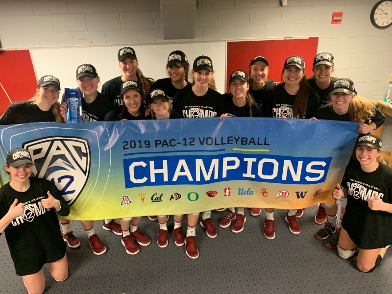 No. 3 Stanford clinched its third Pac-12 title in as many years with a 3-0 win over Washington State. The Cardinal are 56-3 in conference play in that three-year span. (Photo: Stanford Athletics)