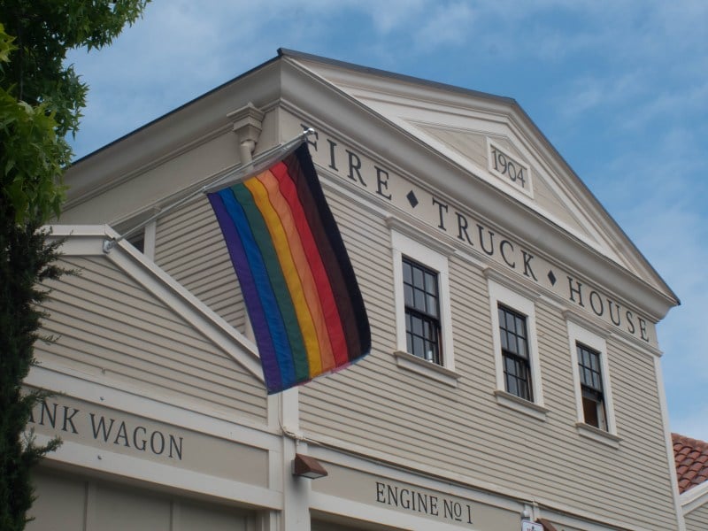 QSpot, a community center that offers a welcoming space for LGBTQ+ students on campus, is located within the Firetruck House. (Photo: COLE GRIFFITHS/The Stanford Daily)