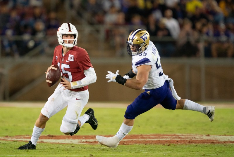 Junior quarterback Davis Mills (above) will likely be under center for the Cardinal on Saturday in Pullman for his fourth career start. Mills has been Stanford's most efficient passer this season but has not played since an injury suffered in an upset win over Washington. (Photo: JOHN TODD/isiphotos.com)