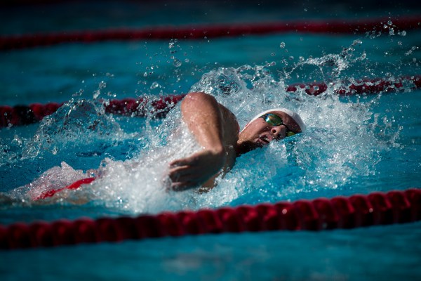 Senior Grant Shoults (above) will play a large role in ensuring the men's swim team maintains success this season despite the loss of several key contributors over the offseason. (Photo: ERIN CHANG/isiphotos.com)