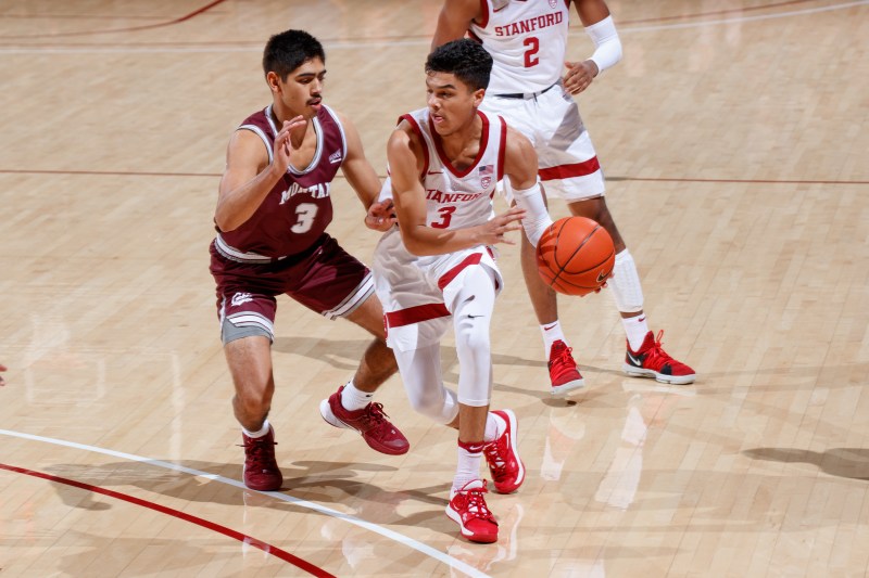 Freshman guard Tyrell Terry (above) leading the men's basketball team in minutes this season and looks be a key player in Saturday's game against Santa Clara at Maples Pavilion. (Photo: MIKE RASAY/isiphotos.com)