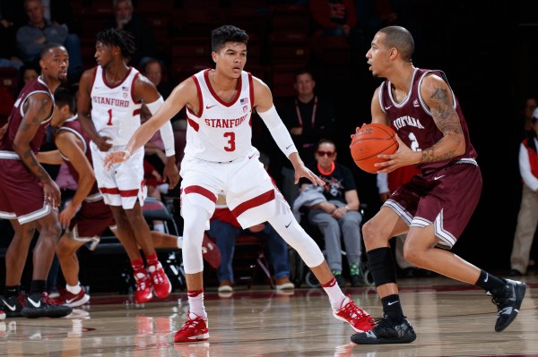 Freshman guard Tyrell Terry (above) matched the game-high with 14 points Tuesday night. Terry has scored in the double digits in each of his first three games with the Cardinal, all home wins with double-digit margins.