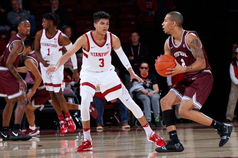 Freshman guard Tyrell Terry (above) matched the game-high with 14 points Tuesday night. Terry has scored in the double digits in each of his first three games with the Cardinal, all home wins with double-digit margins.