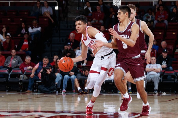 Freshman guard Tyrell Terry (above) led Stanford in its 82-64 win over Santa Clara Saturday night. In his fourth career game, Terry led all scorers with 21 points. (Photo: BOB DREBIN/isiphotos.com)