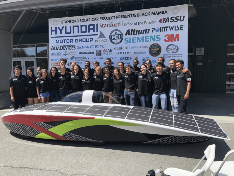 After traveling to Australia, the Stanford Solar Car team withdrew from the competition because of an issue with their battery. Although they are still investigating the cause, team members suspect that the problem was associate  with the choice to move to a bullet car design rather than the catamaran design they have used in past years.