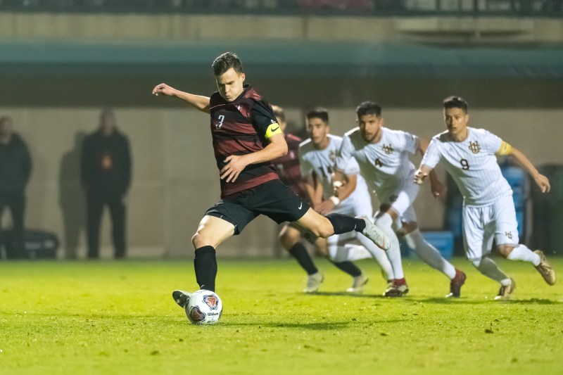 Fifth-year center back Tanner Beason (above) has established himself as the premier option at the penalty kick spot for the Cardinal. In his career, Beason is 13-for-13 in the run of play. (Photo: JIM SHORIN/isiphotos.com)