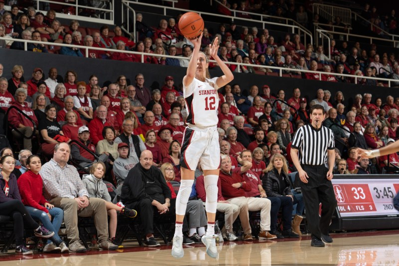 Sophomore guard Lexie Hull recorded a career-best 29 points to lead Stanford to an overtime victory. (Photo: JOHN TODD/isiphotos.com)