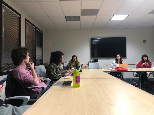 Graduate Student Council (GSC) at their weekly meeting in January 2020. (Photo: CAMRYN PAK / The Stanford Daily).